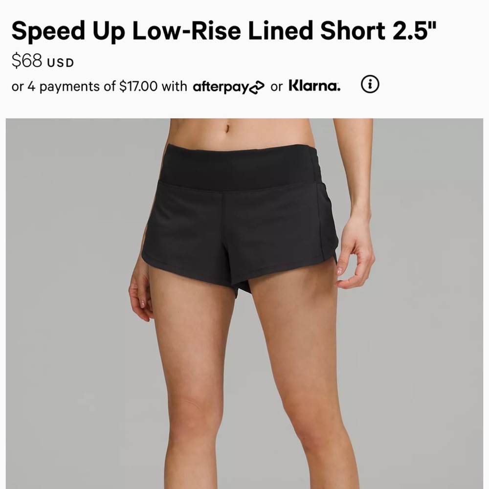 Lululemon Speed Up Low-Rise Lined Short 2.5"